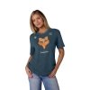 T-SHIRT DAMSKI FOX IMAGE PRINT DEEP COBALT XS